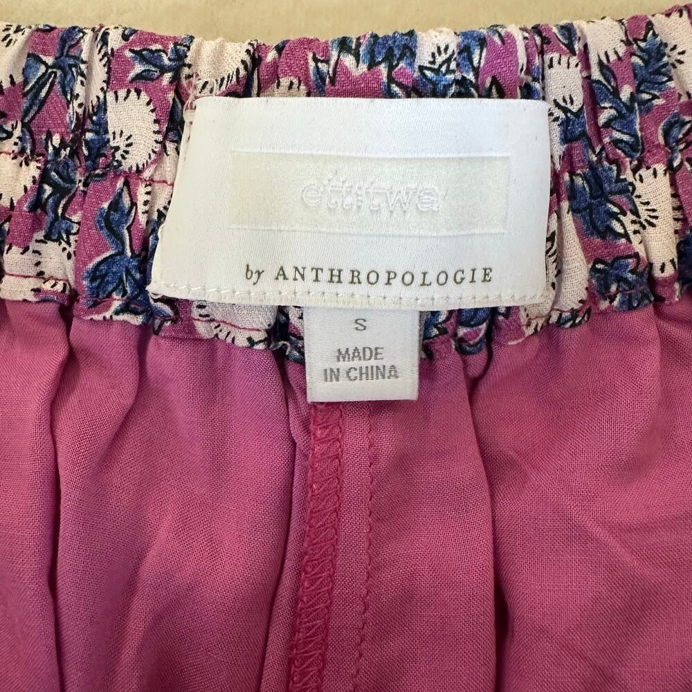 Anthropologie Purple Floral Flowy Shorts Size S - Picture 4 of 10